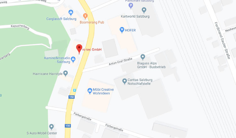 Karte: RC-TEC GmbH, Fürbergstraße 30, Salzburg
